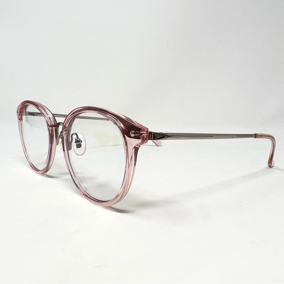 SOJOS SJ9001 C4 9210 Round Blue Light Blocking Eyeglasses Pink Silver - Picture 2 of 8